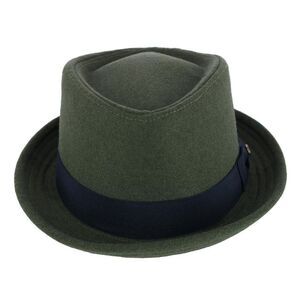 Epoch Hats Company Men's Diamond Shape Wool Fedora with Grosgrain Hatband